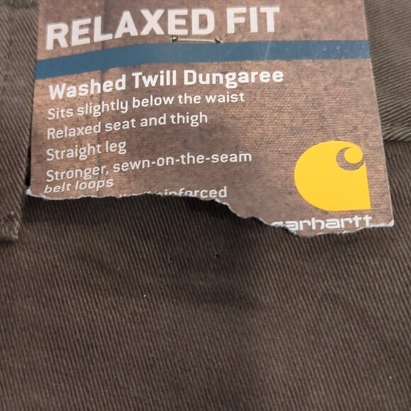 Carhartt Pants Wash Twil Mens 42x32 Moss Green Carpenter Dungaree NEW-lp - Picture 5 of 9